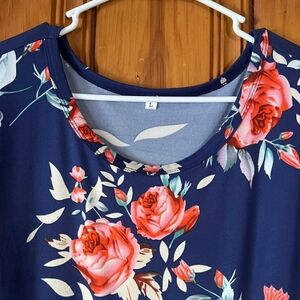 Blue Sundress with Long Bishop Sleeves and Scoop Neck for Casual Occasions